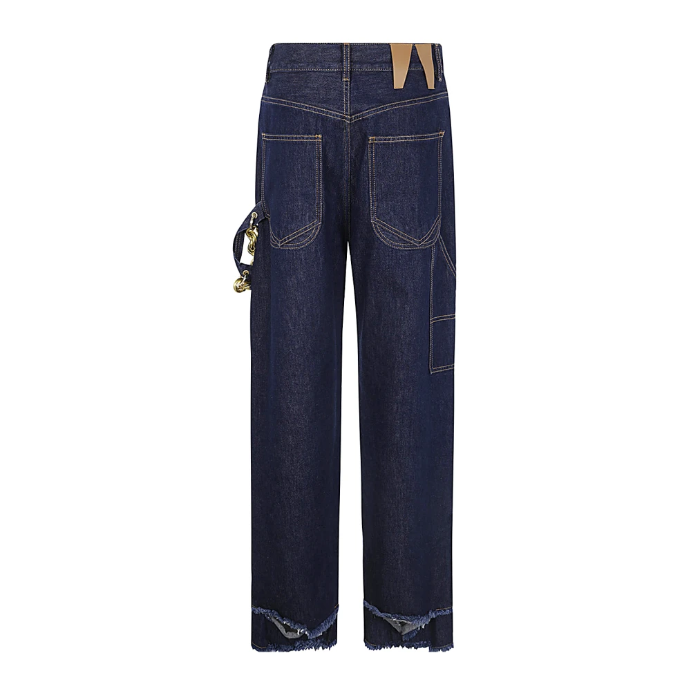 Darkpark Ketting Versierde Timmerman Denim Jeans Blue Dames
