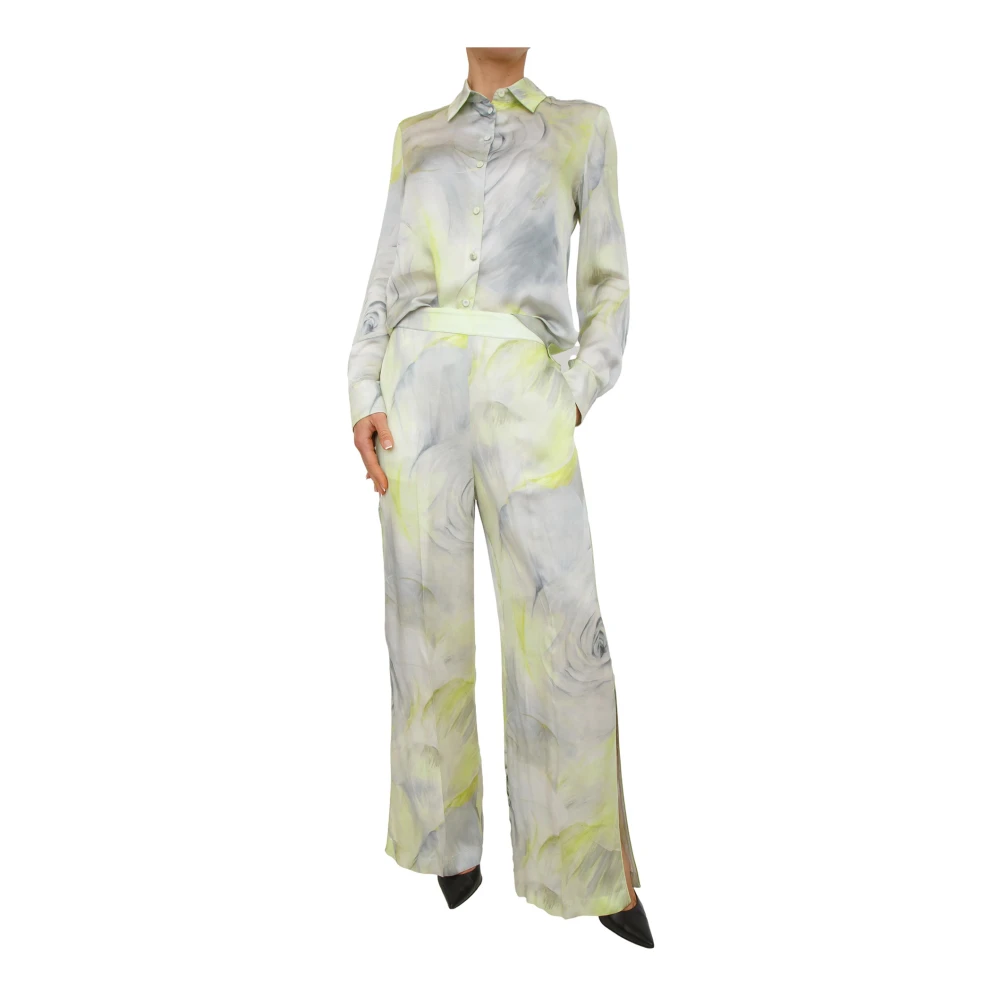 Blugirl Kvinno Multicolor Byxor Dam, Xs, Pant Lungo Raso Stampato