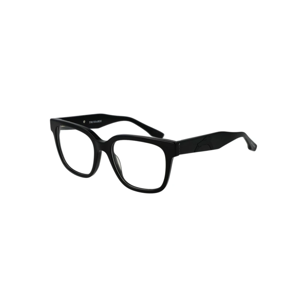 Trussardi Men's Black Glasses, One Size, Rectangular Eyewear Frame