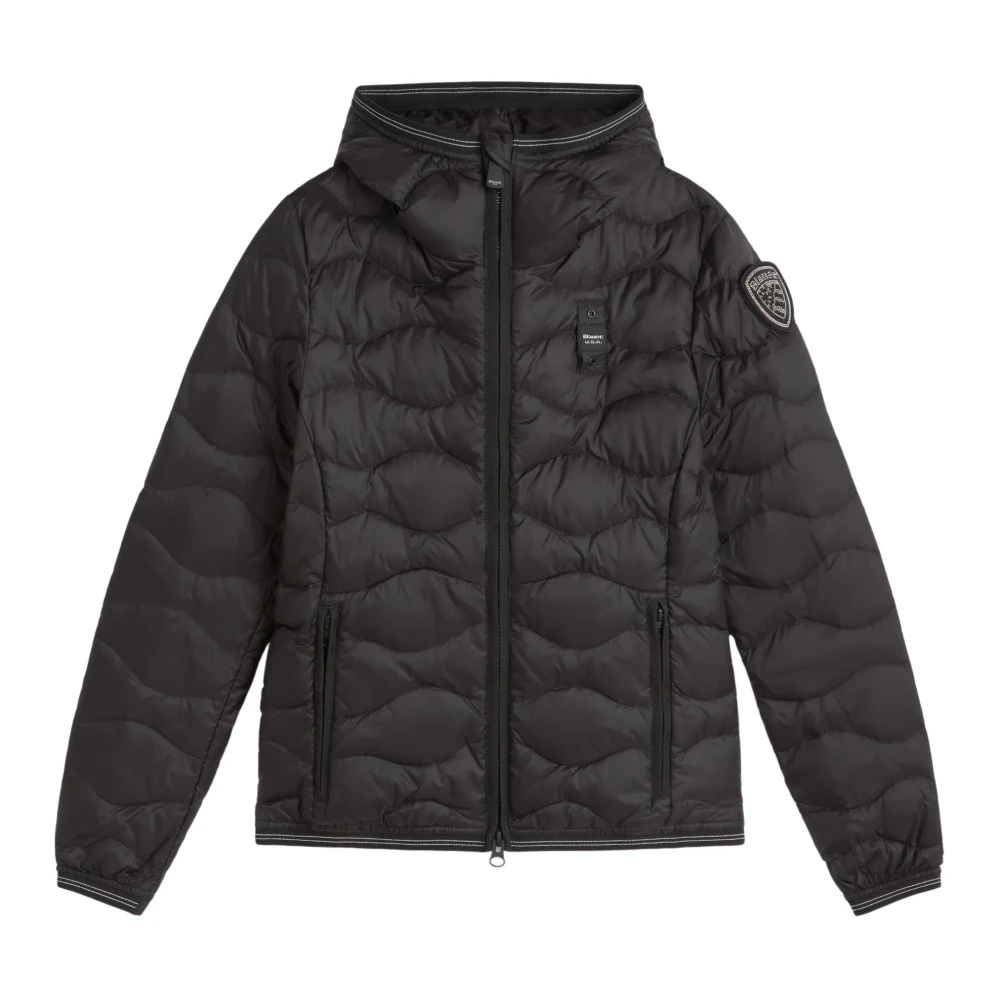 Blauer Vrouw Zwart Jassen Dames, M, Nylon, Camelia Jacket
