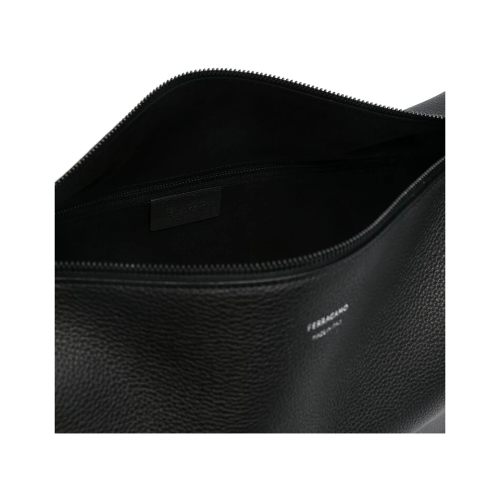 Salvatore Ferragamo Zwarte Bagage met Verstelbare Schouderband Black Heren