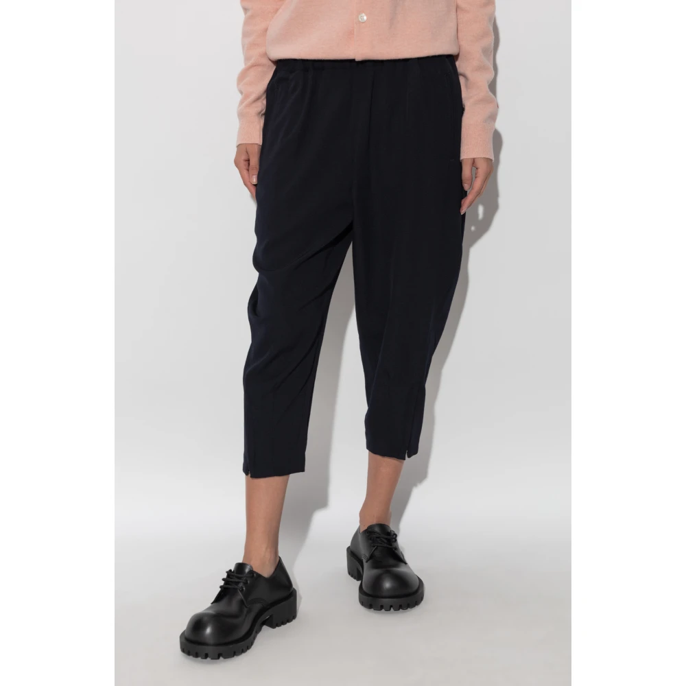 Comme des Garçons Losse wollen broek Blue Dames