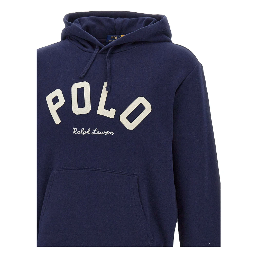 Polo Ralph Lauren Klassieke Katoenen Sweatshirt Blauwe Hoodie Blue Heren