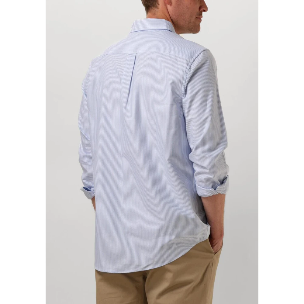 Scotch & Soda Blauw Oxford Gestreept Overhemd Blue Heren