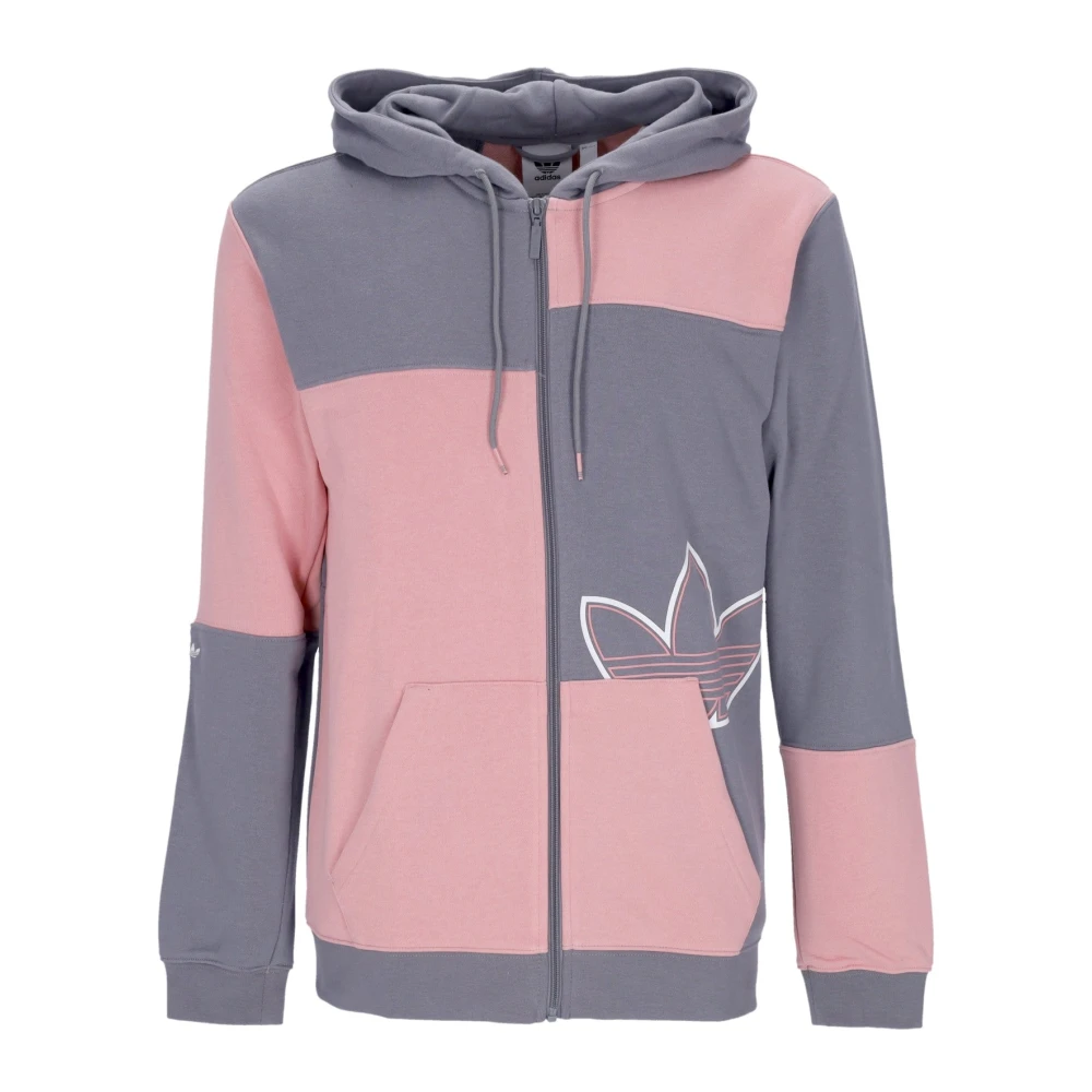 Adidas Groene Lichtgewicht Hoodie Sport Rits Pink Heren