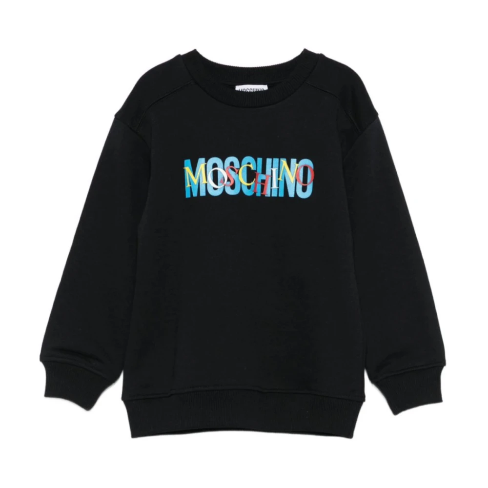 Moschino Boys Black Kids Sweatshirts, 10 Y, Crewneck Sweatshirt