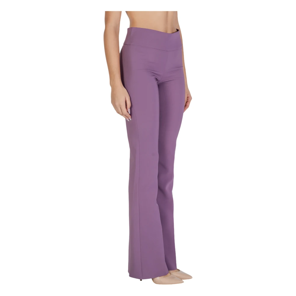 Sandro Ferrone Paarse ritsbroek met achterzakken Purple Dames
