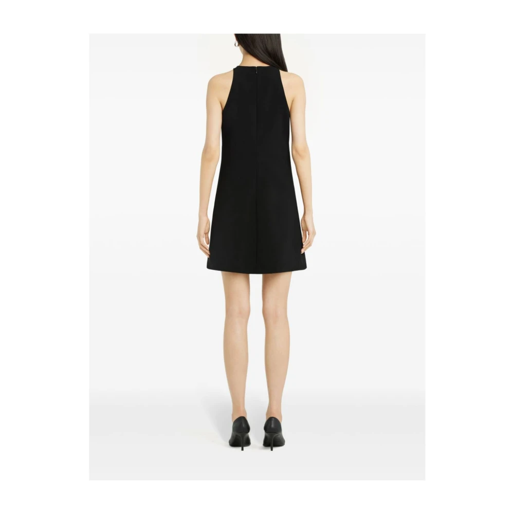 Courrèges Zwarte Mouwloze Flare Jurk Black Dames