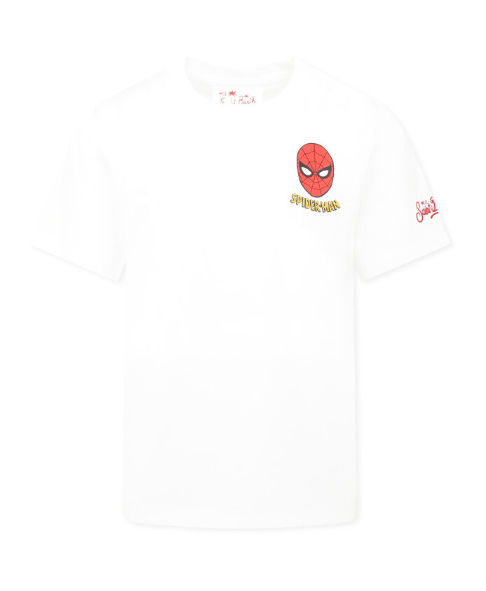 t-shirt-blanc-en-coton-avec-imprime-spiderman