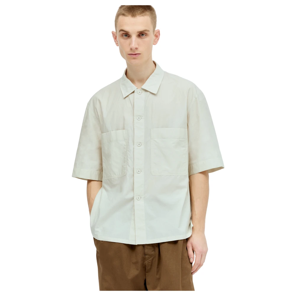 Lemaire Short Sleeve Shirts White Heren