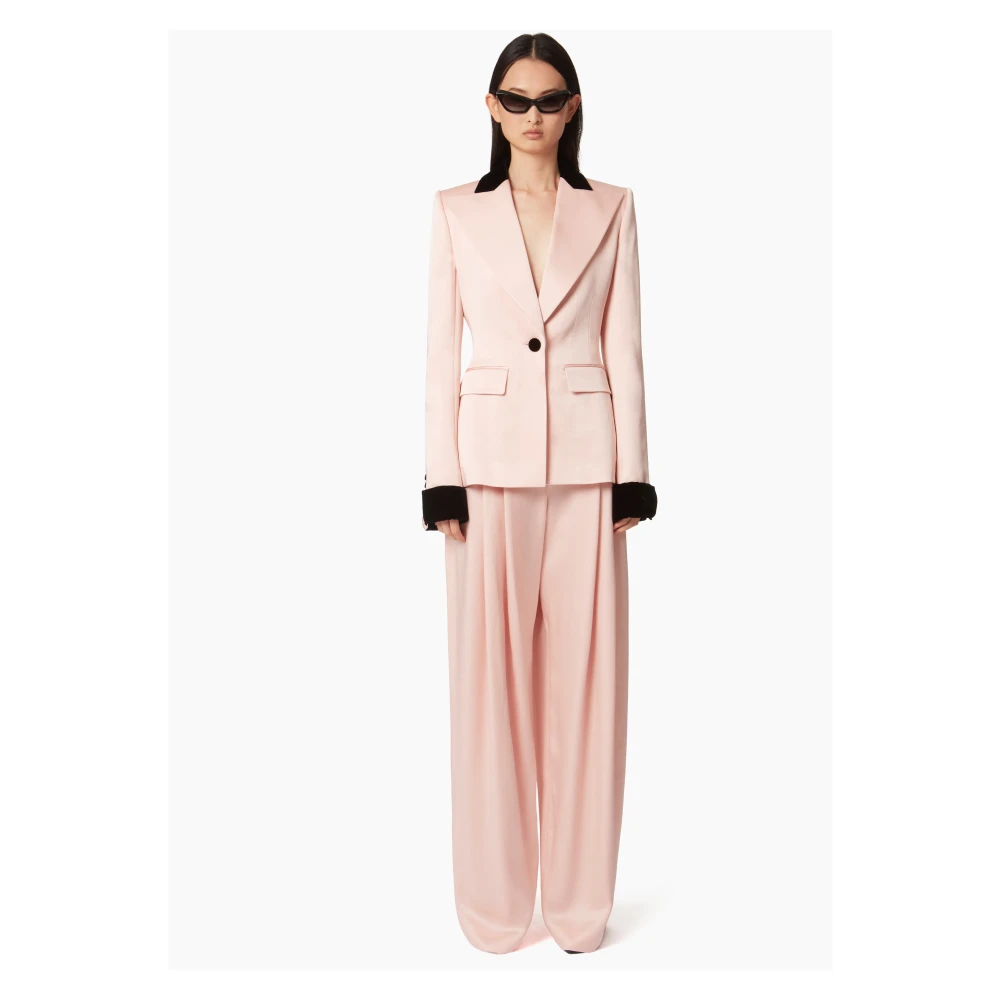 Nina Ricci Geplisseerde Wijde Pijp Pink Dames