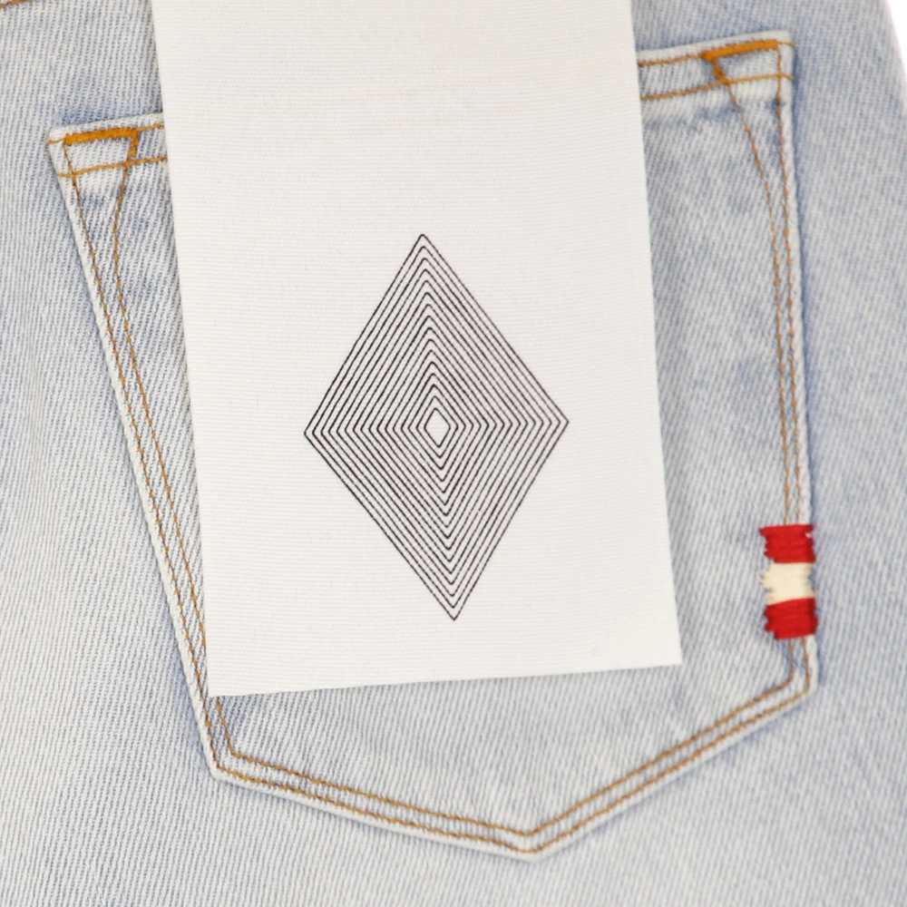 Amish Klassieke knie denim herenjeans Blue Heren