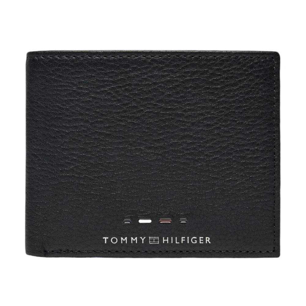 Tommy Hilfiger Svart Läder Plånbok Herr Black, Herr