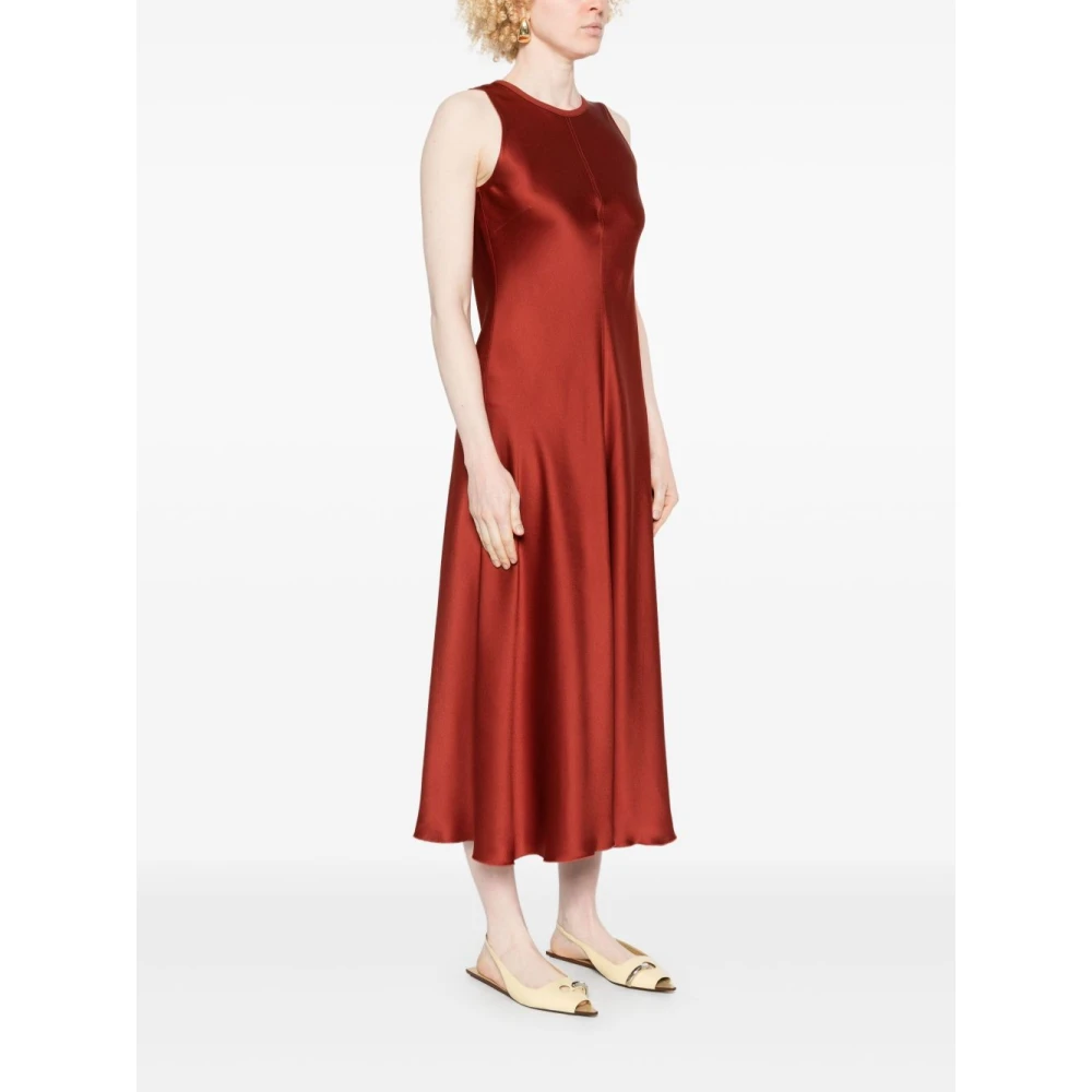 Forte Rode Mouwloze Jurk Met Ronde Hals Red Dames