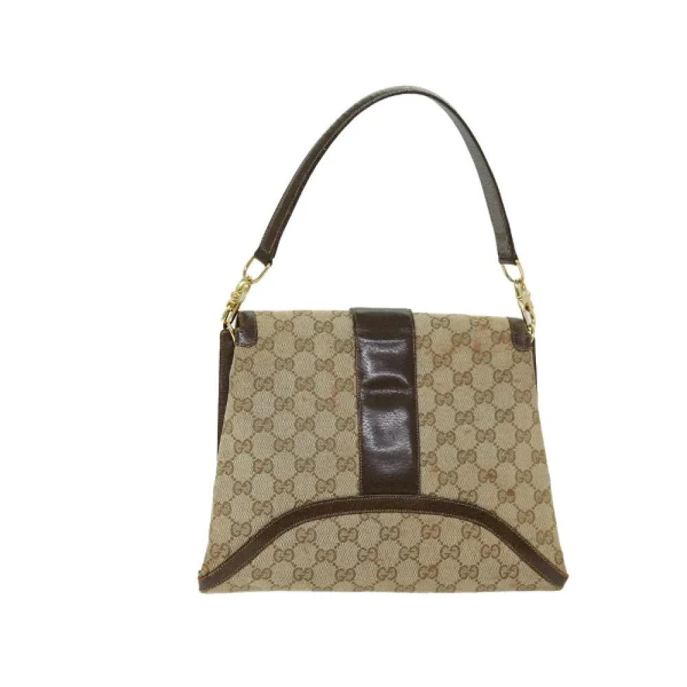 Gucci Vintage Pre-owned Canvas gucci-bags Beige Dames