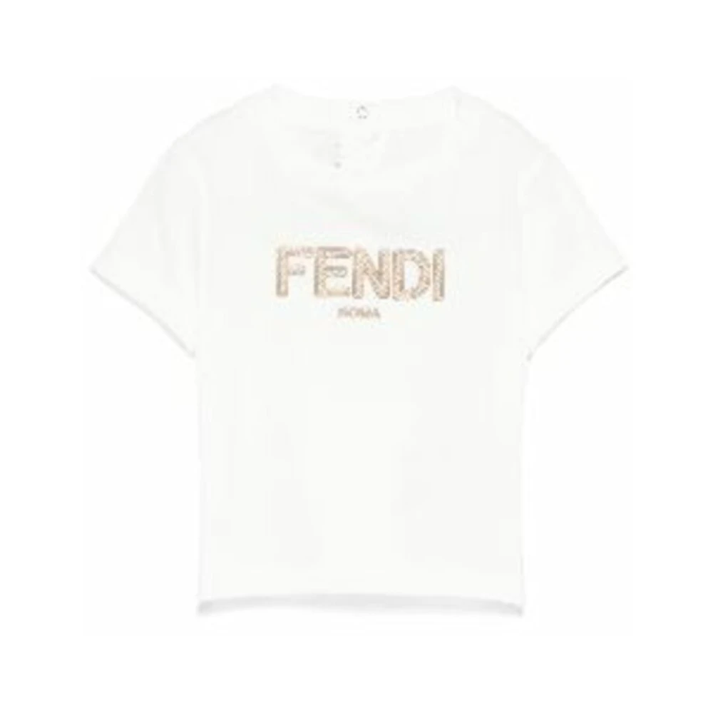 Fendi Jersey Linne T-shirt för Barn White, Pojke