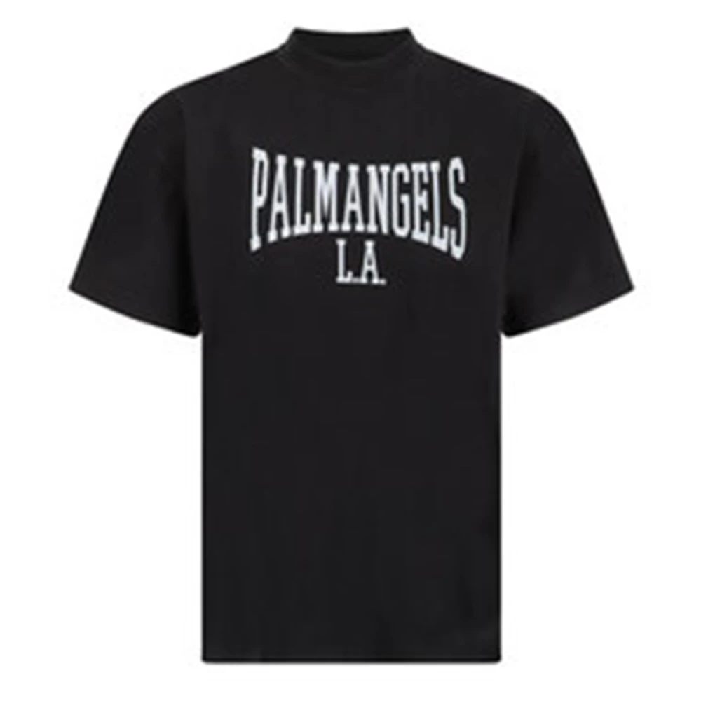 Palm Angels Klassiek College T-shirt Black Heren