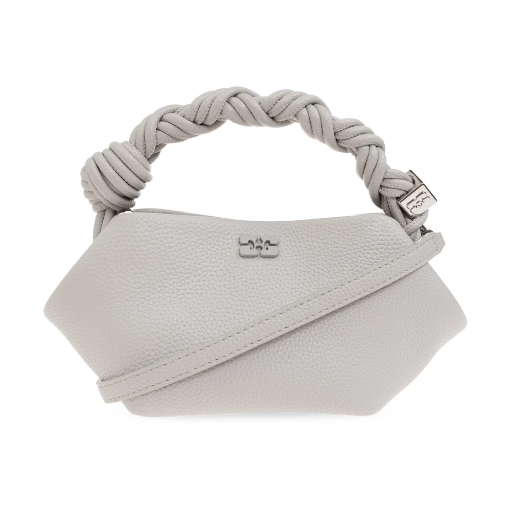Ganni Zxp Borsa Bou Mini Grain Quiet Gray - Immagine 3