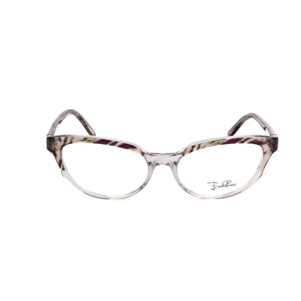 EMILIO PUCCI Zebra en Transparante Plastic Bril Gray Dames