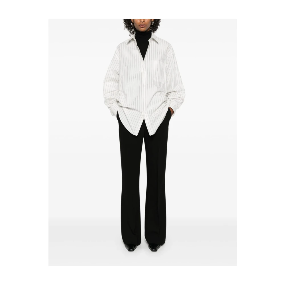 TotêMe Zwarte Flare Broek met Riemlussen Black Dames