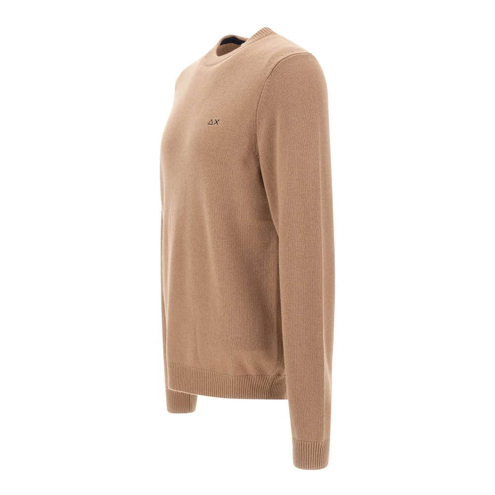 Sun68 Heren Woltrui Beige Ronde Hals Beige Heren