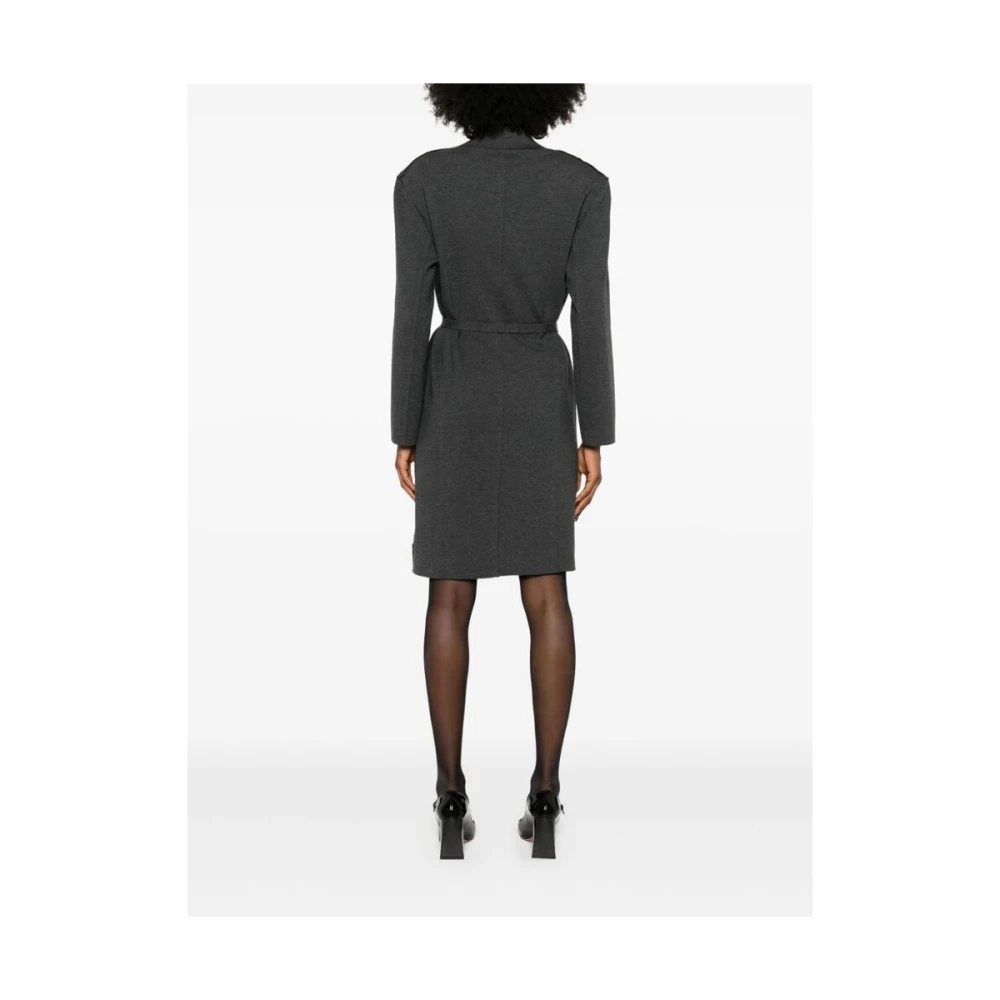 Norma Kamali Donkergrijze Katoenmix Jas Gray Dames