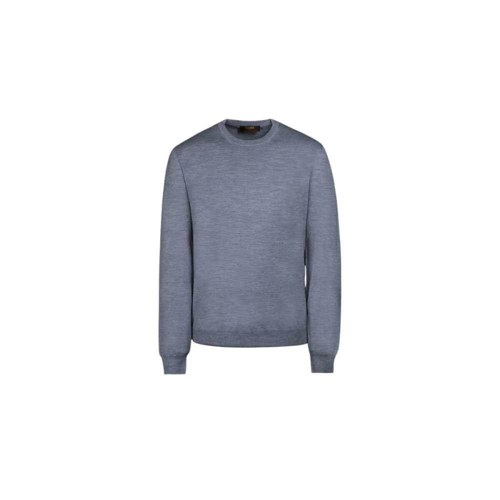 Moorer Men's Blue Round-Neck Knitwear, M, Orvieto Jumper