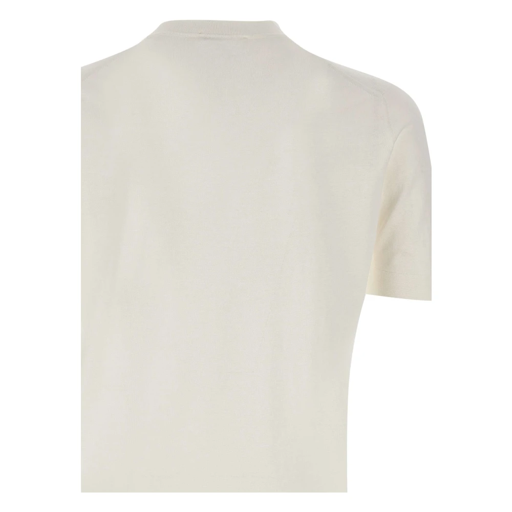 Filippo De Laurentiis Katoenen Crepe T-shirt en Polo White Heren