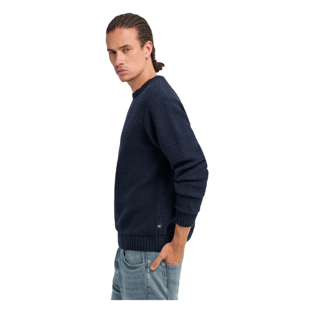 GAS Ronde hals trui Blue Heren
