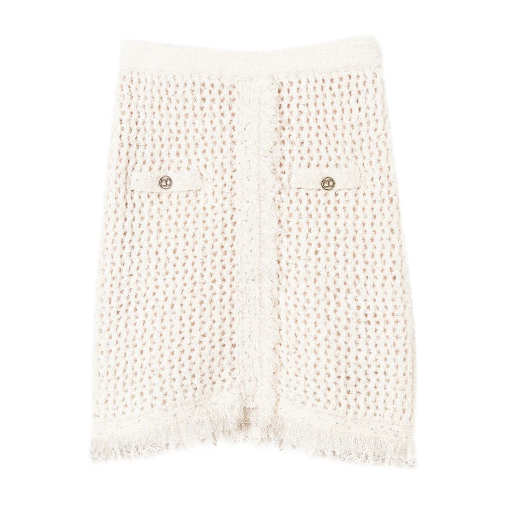 Twinset Witte Rokken voor Vrouwen Aw24 White Dames