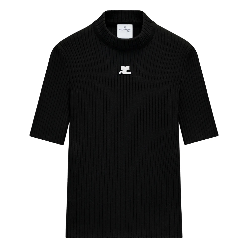 Courrèges Black Turtlenecks, Female, M, Knit Jumper Jumper