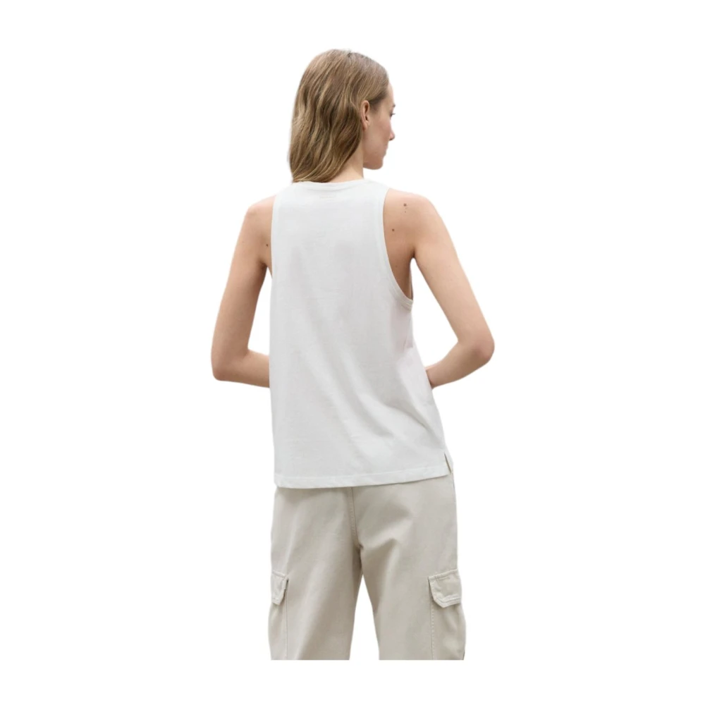 Ecoalf Mouwloos Underlinedalf T-shirt White Dames