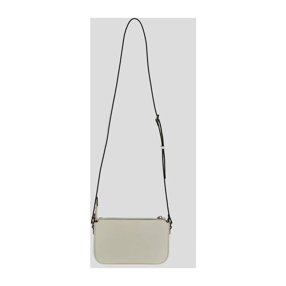 Valentino Garavani Leren Logo Tas Beige Dames