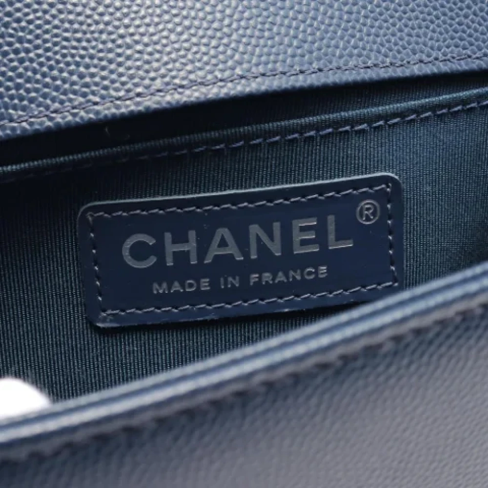 Chanel Vintage Pre-owned Leather chanel-bags Blue Dames