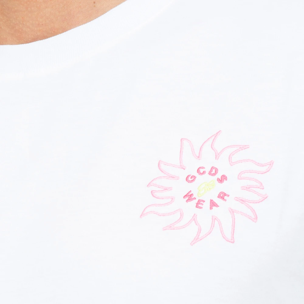 Gcds Casual Katoenen T-Shirt White Heren