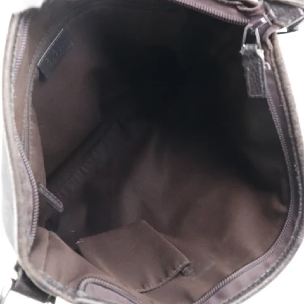 Gucci Vintage Pre-owned Canvas crossbody-bags Brown Dames