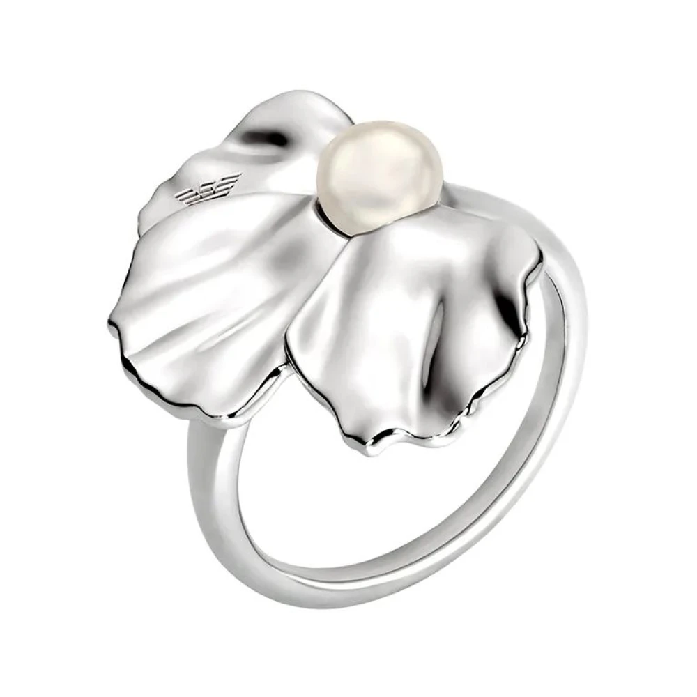 Emporio Armani Argento Anello Con Perla - Immagine 2