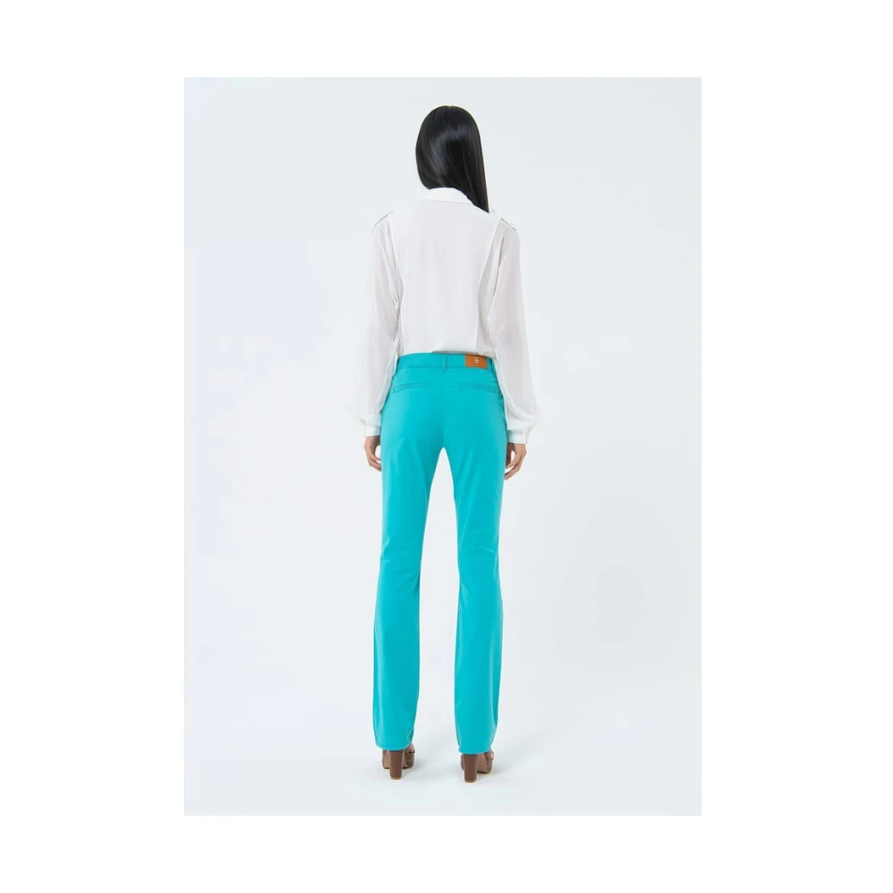 Fracomina Bootcut Broek Lente-Zomer 2024 Collectie Blue Dames
