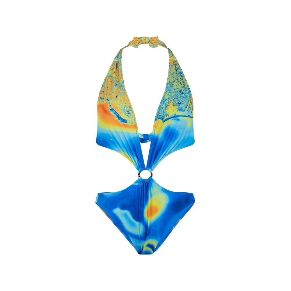 Vilebrequin Trikini Badpak Bathymetrie Van De Oceanen Multicolor Dames