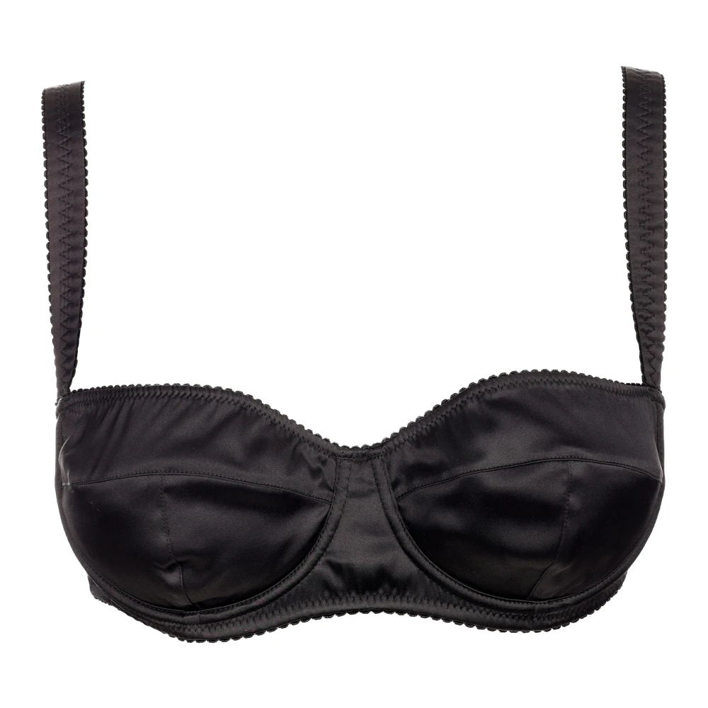 Dolce & Gabbana Satin Balconette Bra Black Dames