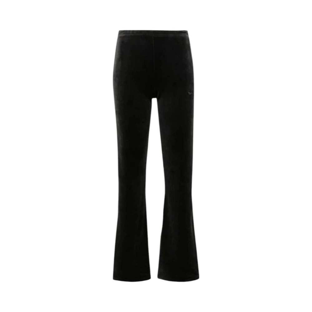 adidas Originals Fluwelen Flare Broek Gerecycled polyester Black Dames