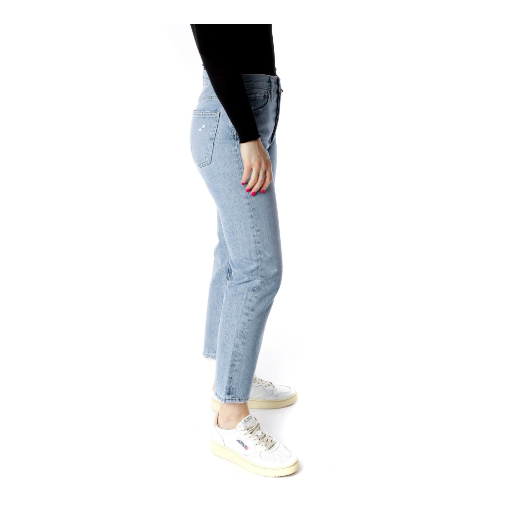 Agolde Cropped Straight Fit Jeans Blue Dames