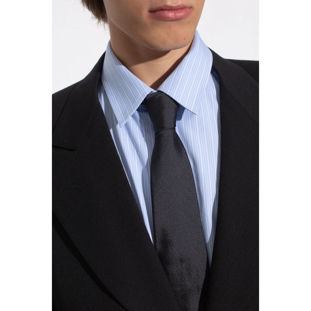 Lanvin Zijden stropdas Blue Heren