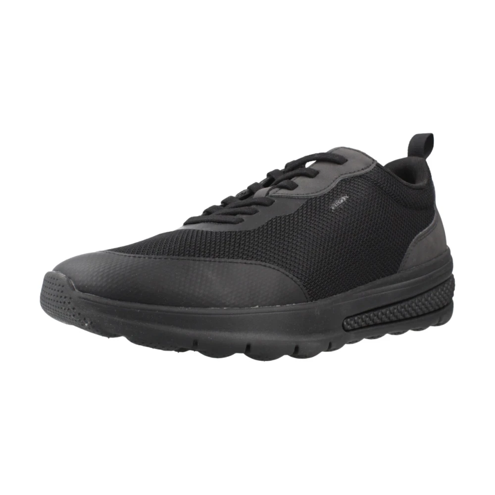 Geox Mannelijk Zwart Schoenen Heren, 43 Eu, Leer, U Activart Sneakers