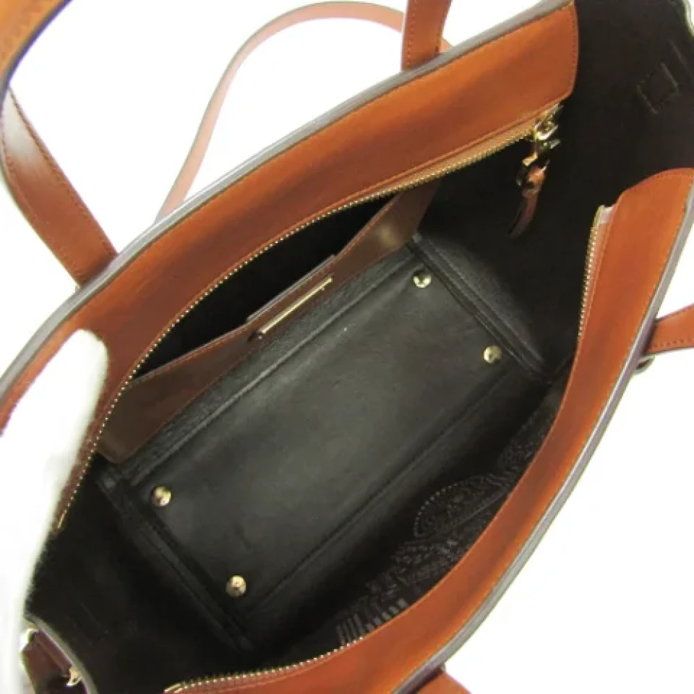 Salvatore Ferragamo Pre-owned Leather handbags Brown Dames