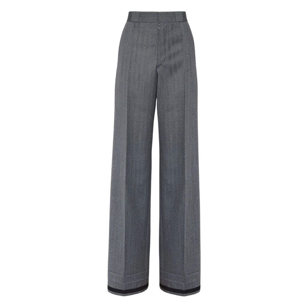 Maison Margiela Women's Gray Tailored Wool Trousers