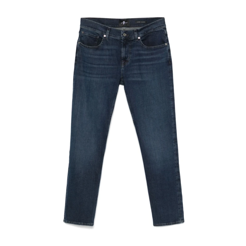 7 For All Mankind Slim Fit Indigo Blauwe Denim Jeans Blue Heren