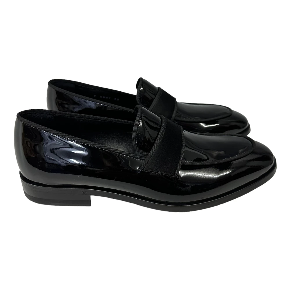 Fabi Formele metropool mocassin in zwart lakleer Black Heren