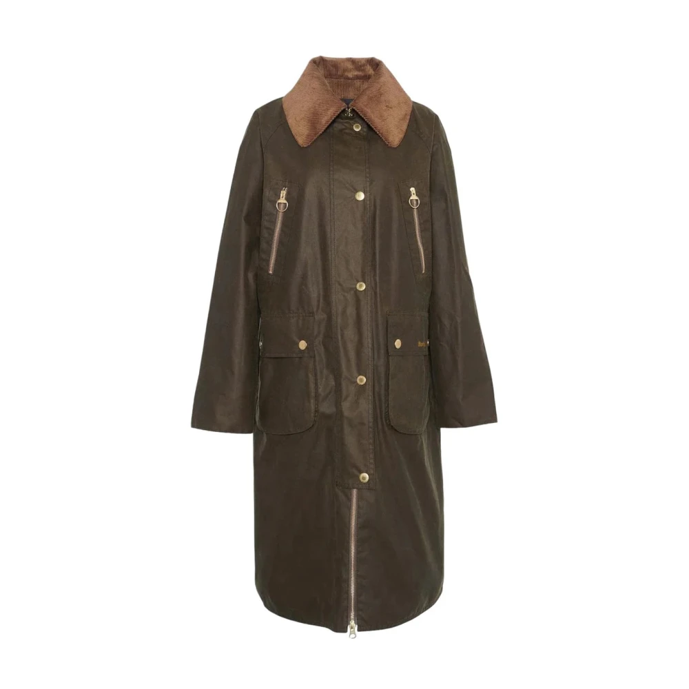 Barbour Olijfgroene Jas Stijlvol Comfortabel Brown Dames
