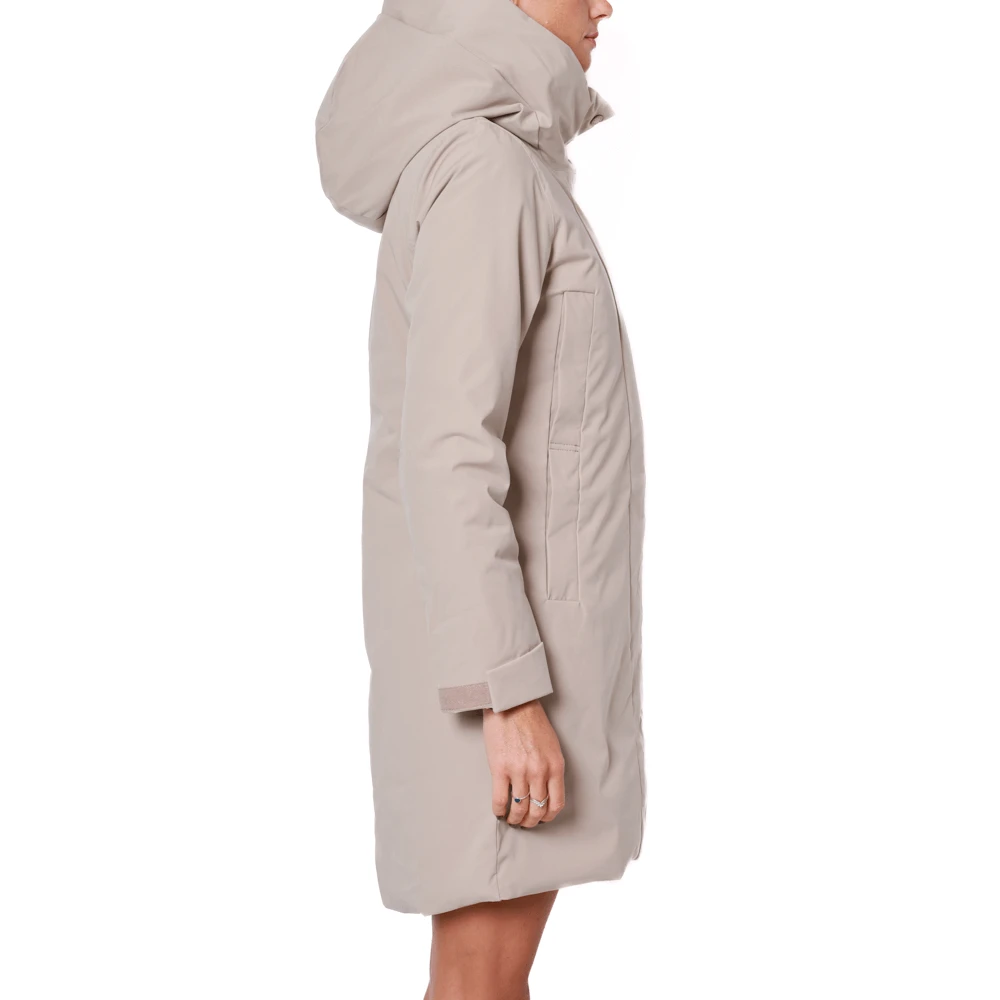 Elvine Beige Gevoerde Winterparka met Capuchon Beige Dames